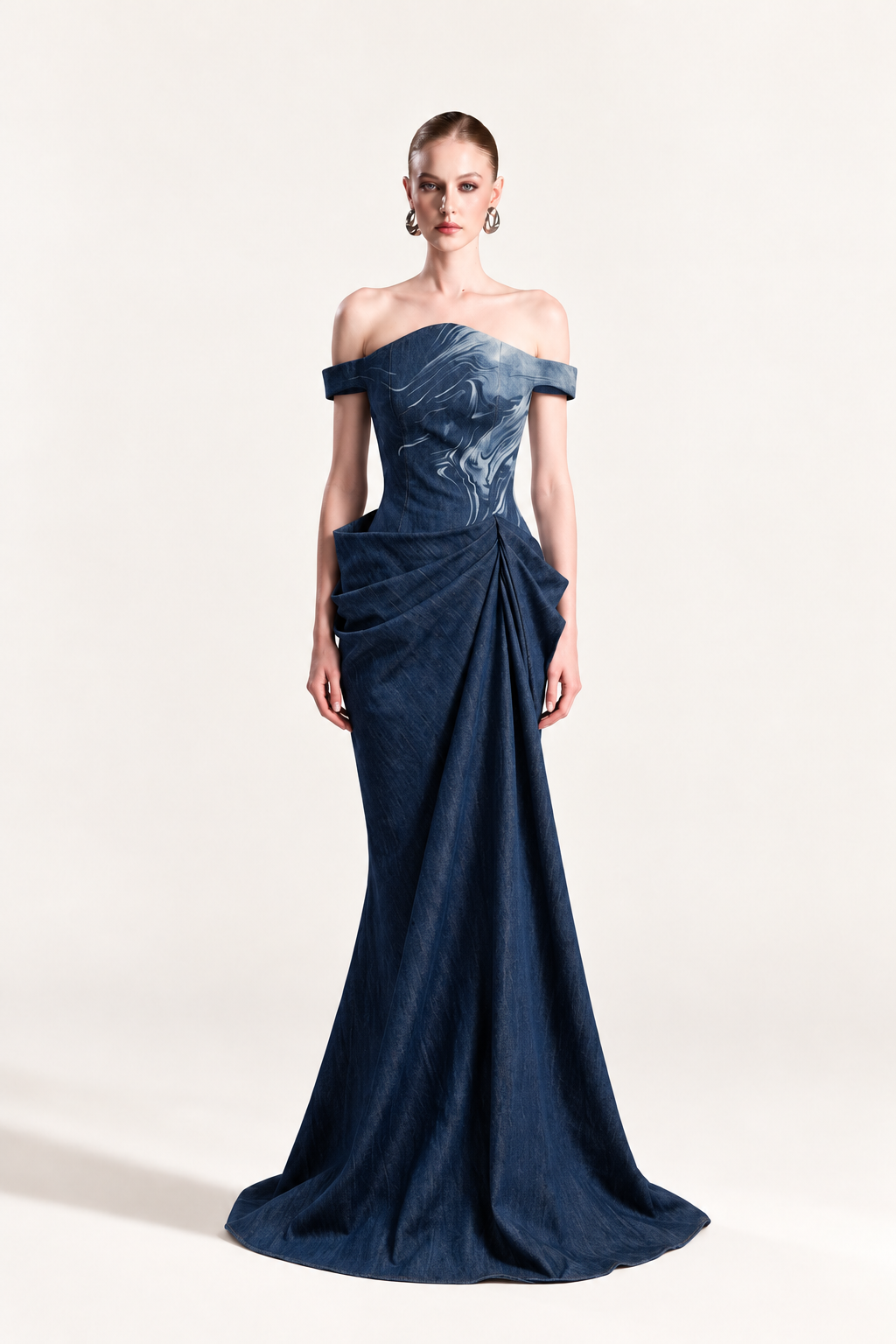 Sculpted Corset Draped Dress