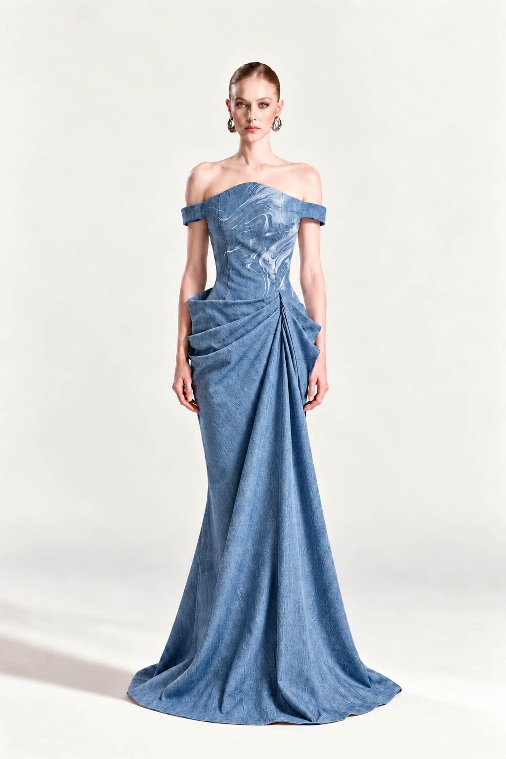 Sculpted Corset Draped Dress