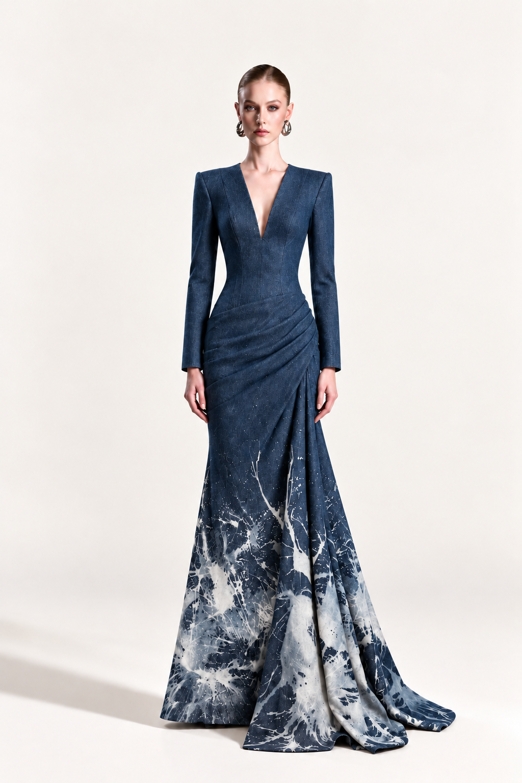 Marble Drape Mermaid Dress