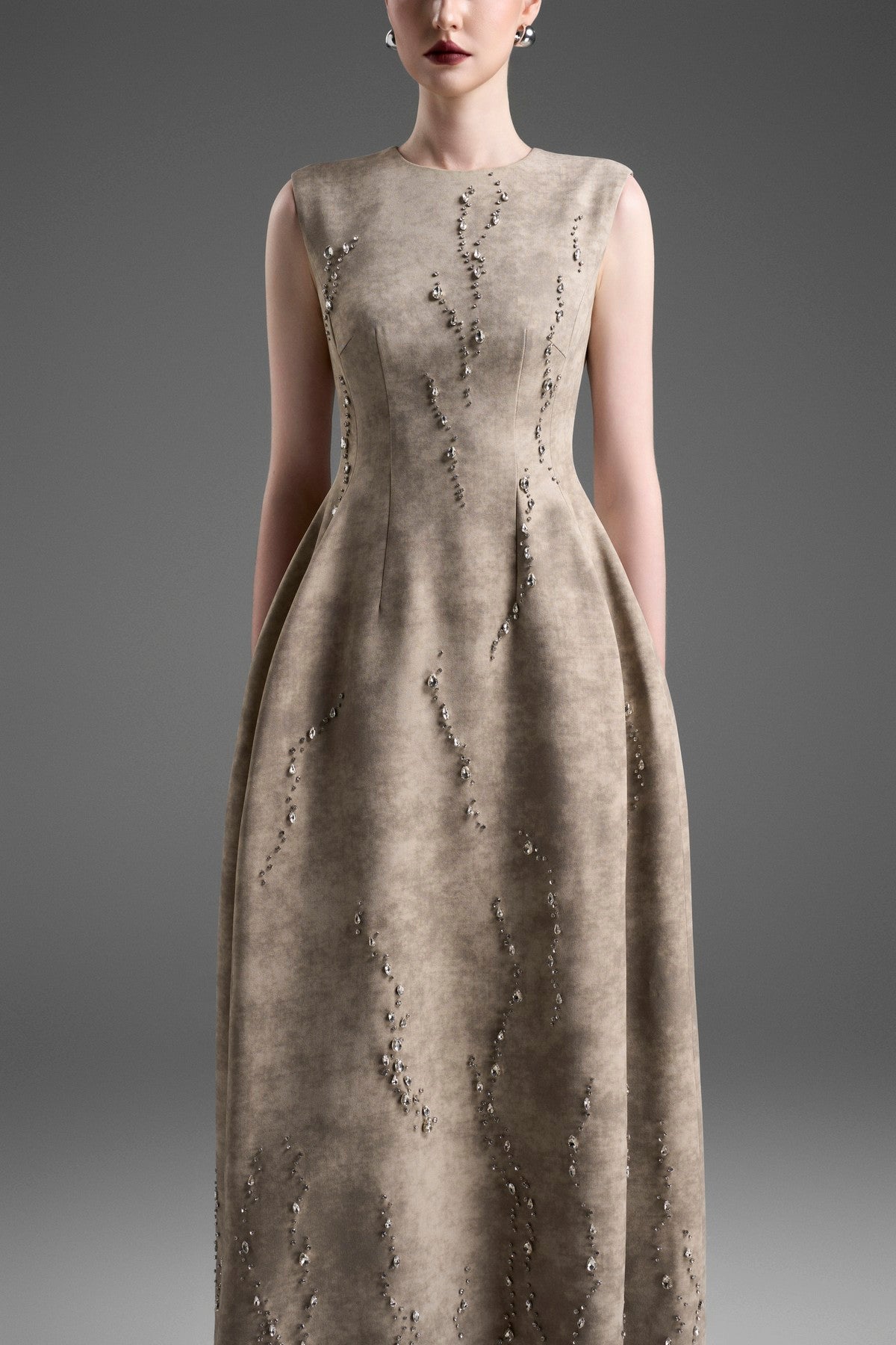 A-Line Gown with a Ruched Skirt