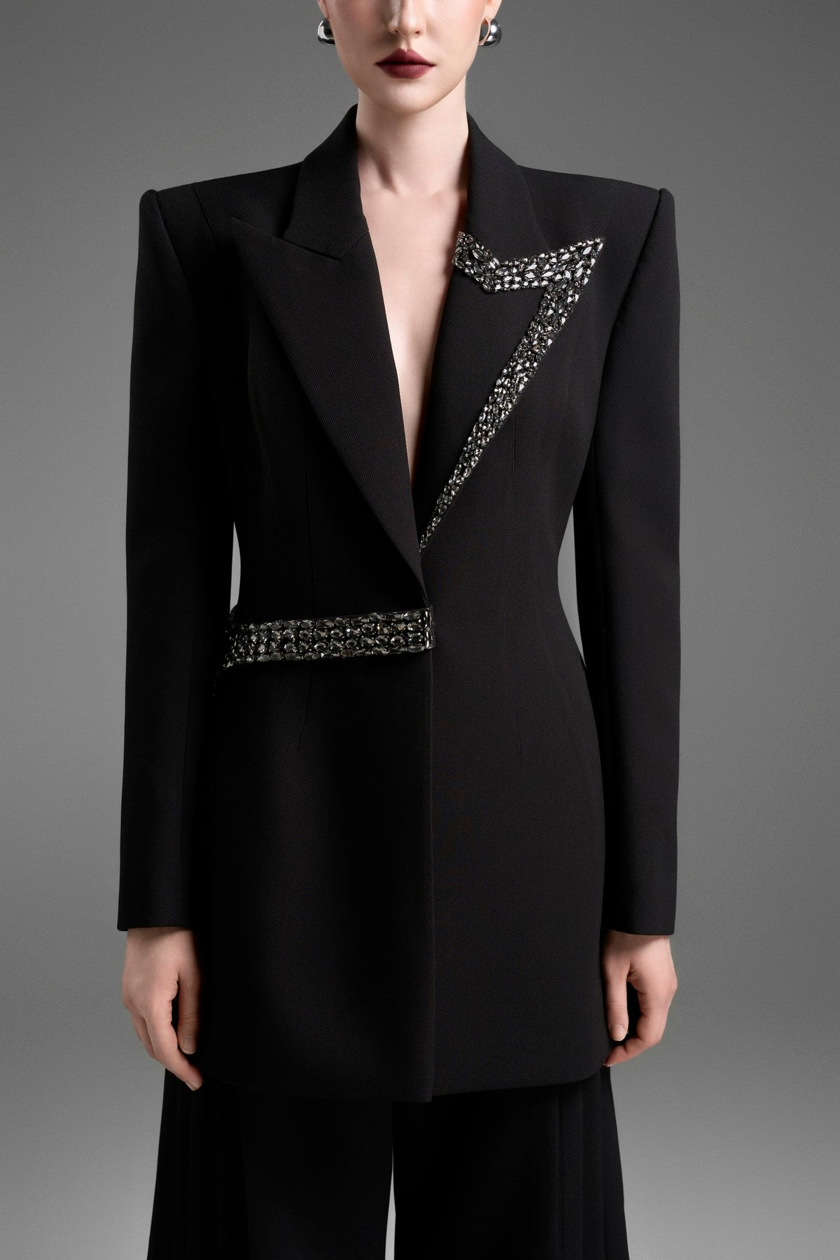 Wide-Leg Trousers with Multi-Pleat Detailing on the Sides