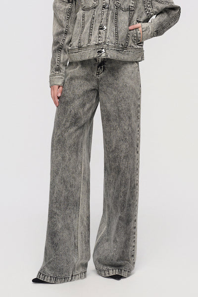 Washed Straight Jeans