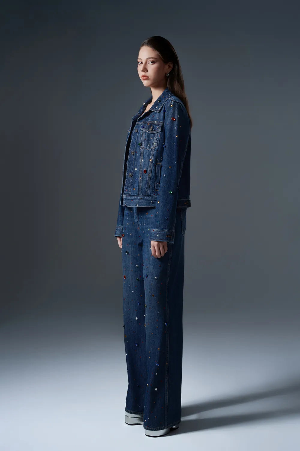 Colorful Crystal Women Jeans