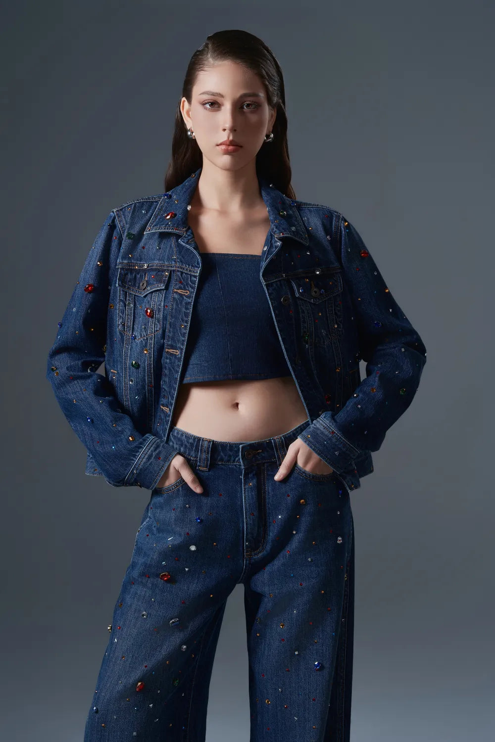 Colorful Crystal Women Jacket