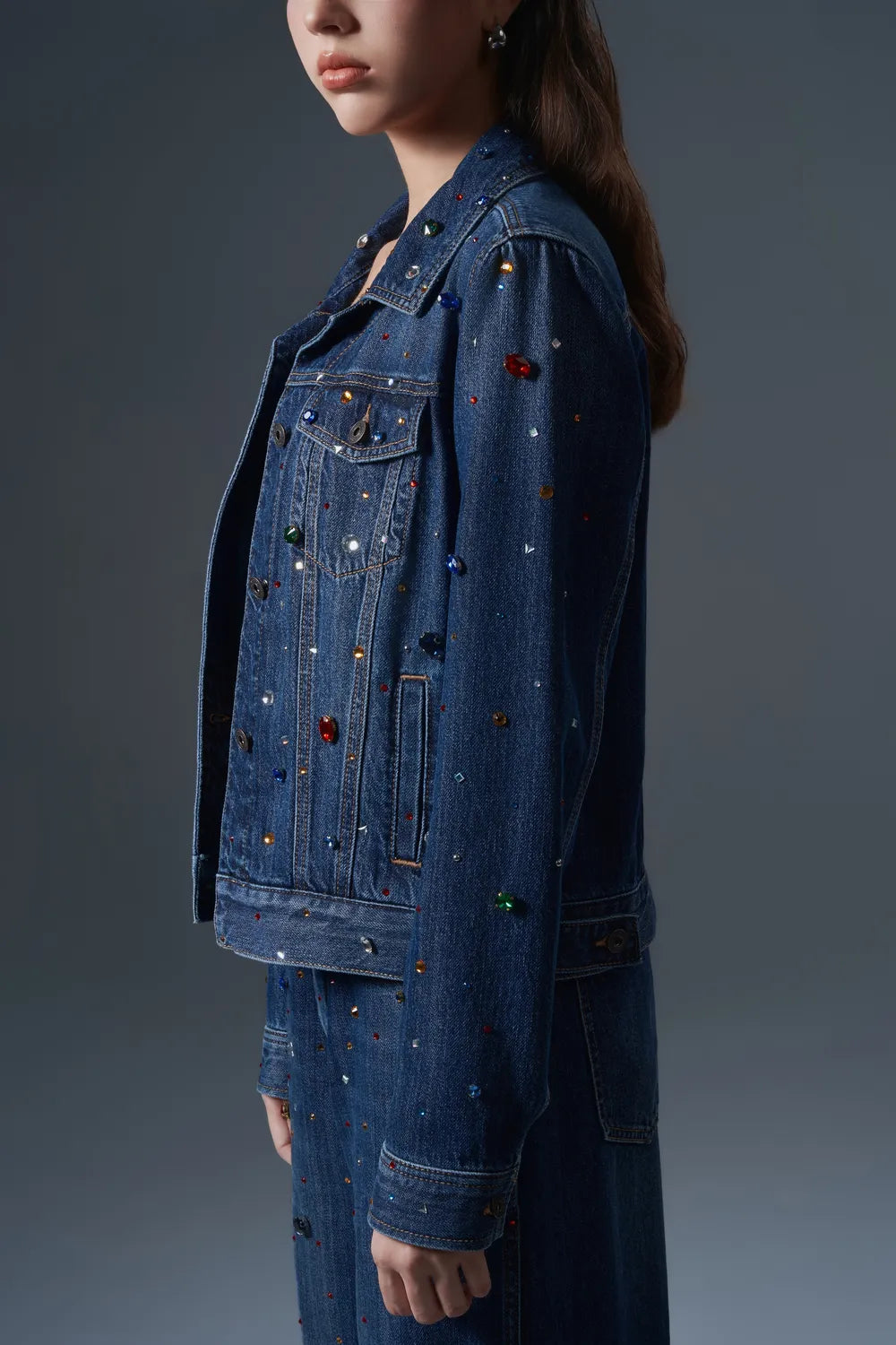 Colorful Crystal Women Jeans