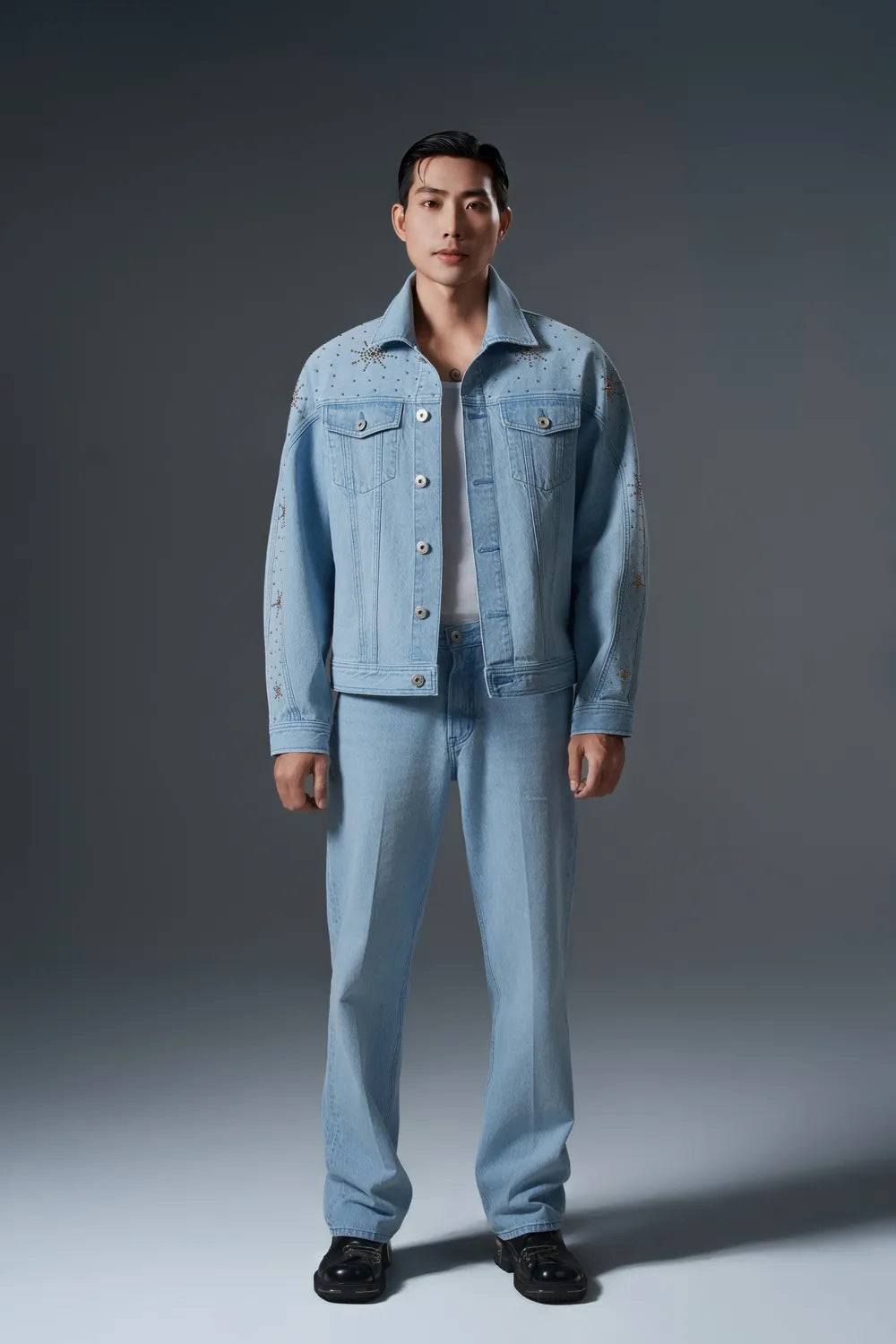 Star Embellished Denim Jacket