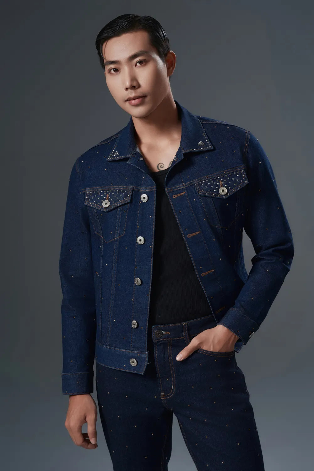 Metal Stud Embellished Jacket