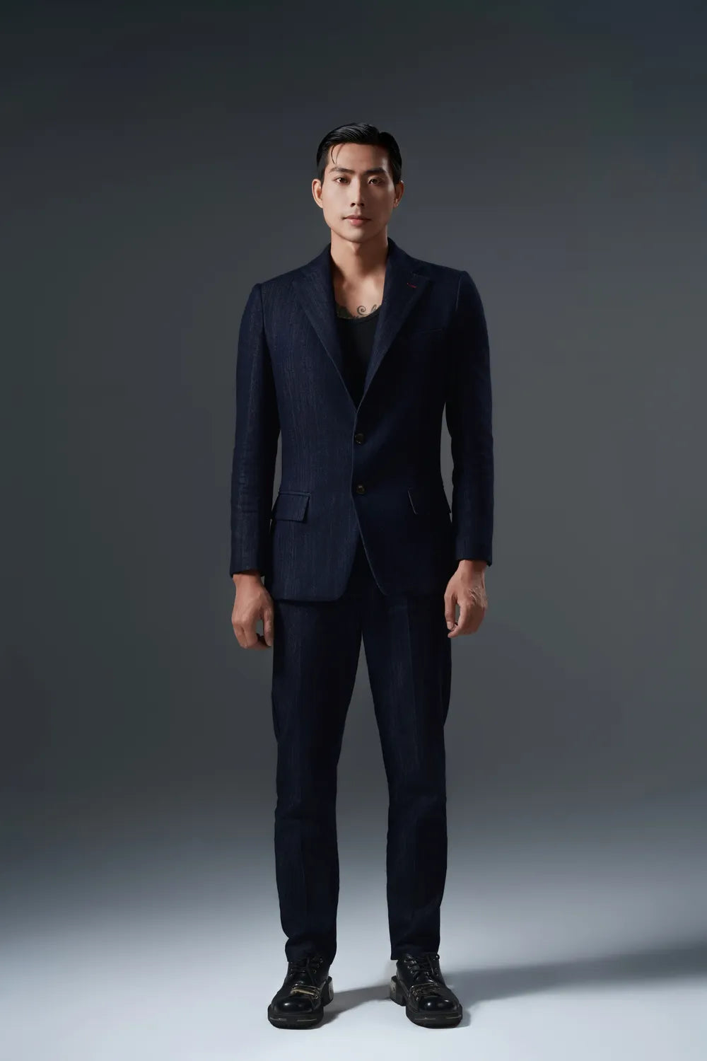 Slim-Fit Flap Pockets Blazer