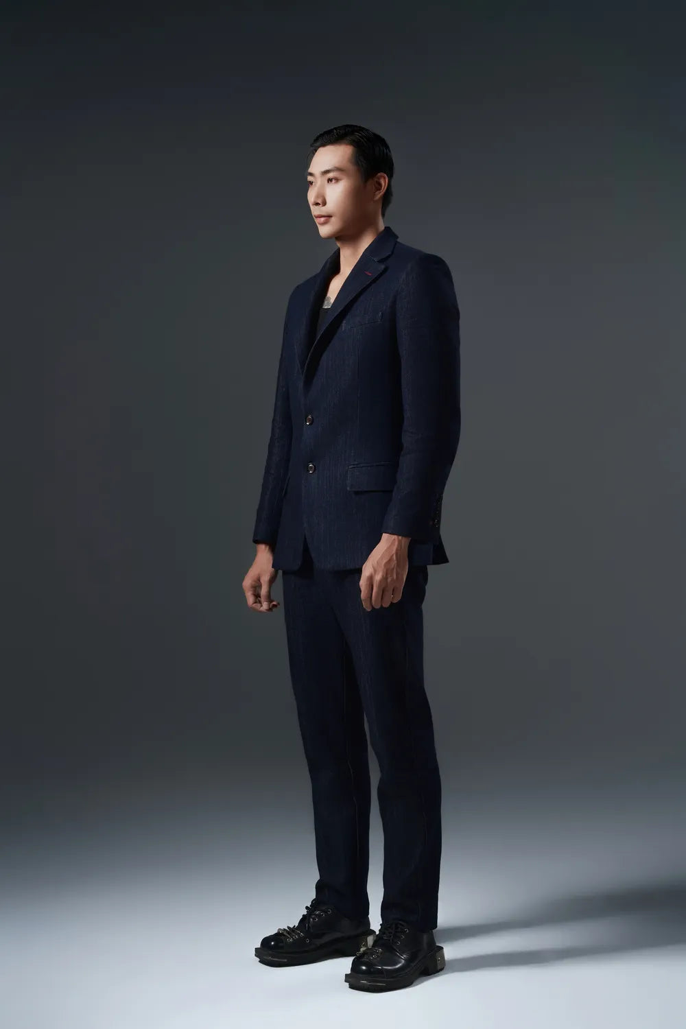 Slim-Fit Flap Pockets Blazer