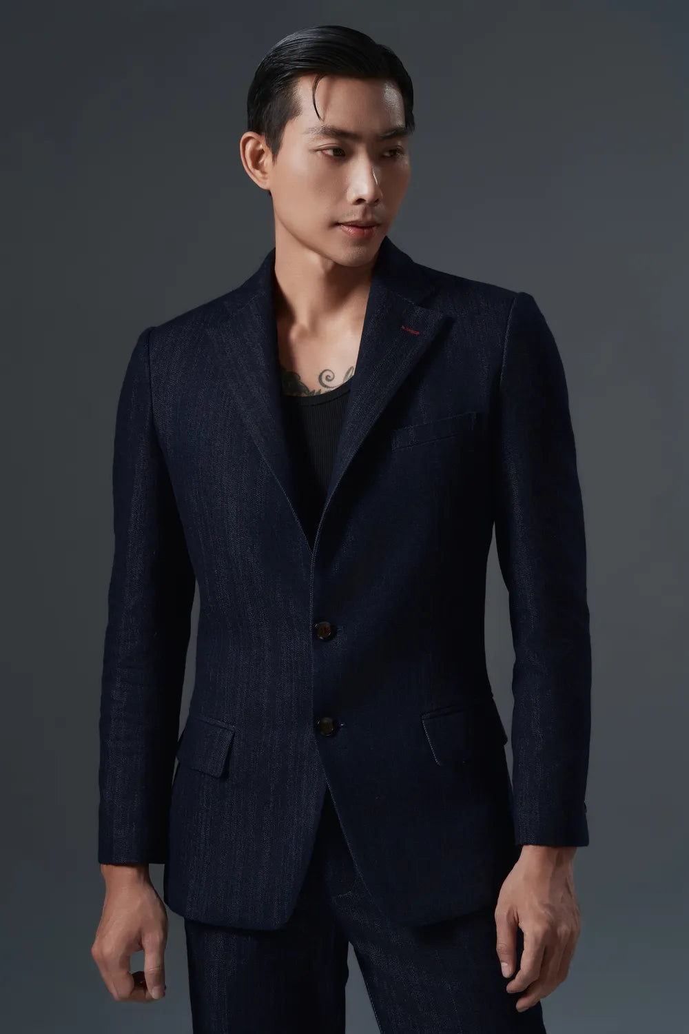 Slim-Fit Flap Pockets Blazer