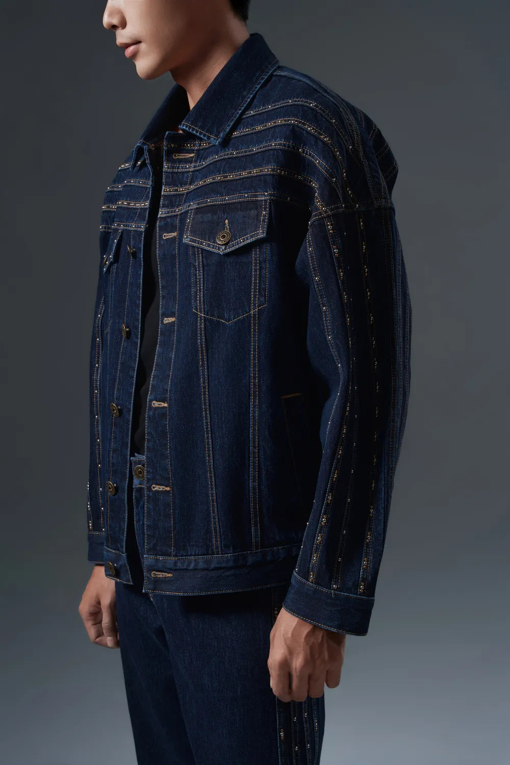 Metallic Stud Line Jacket