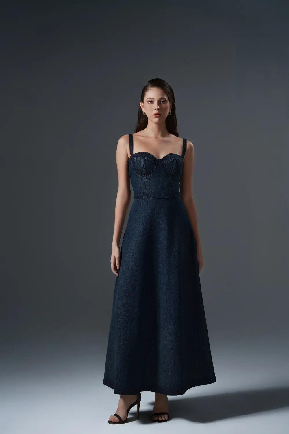 Strappy Bustier Flared A-line Dress