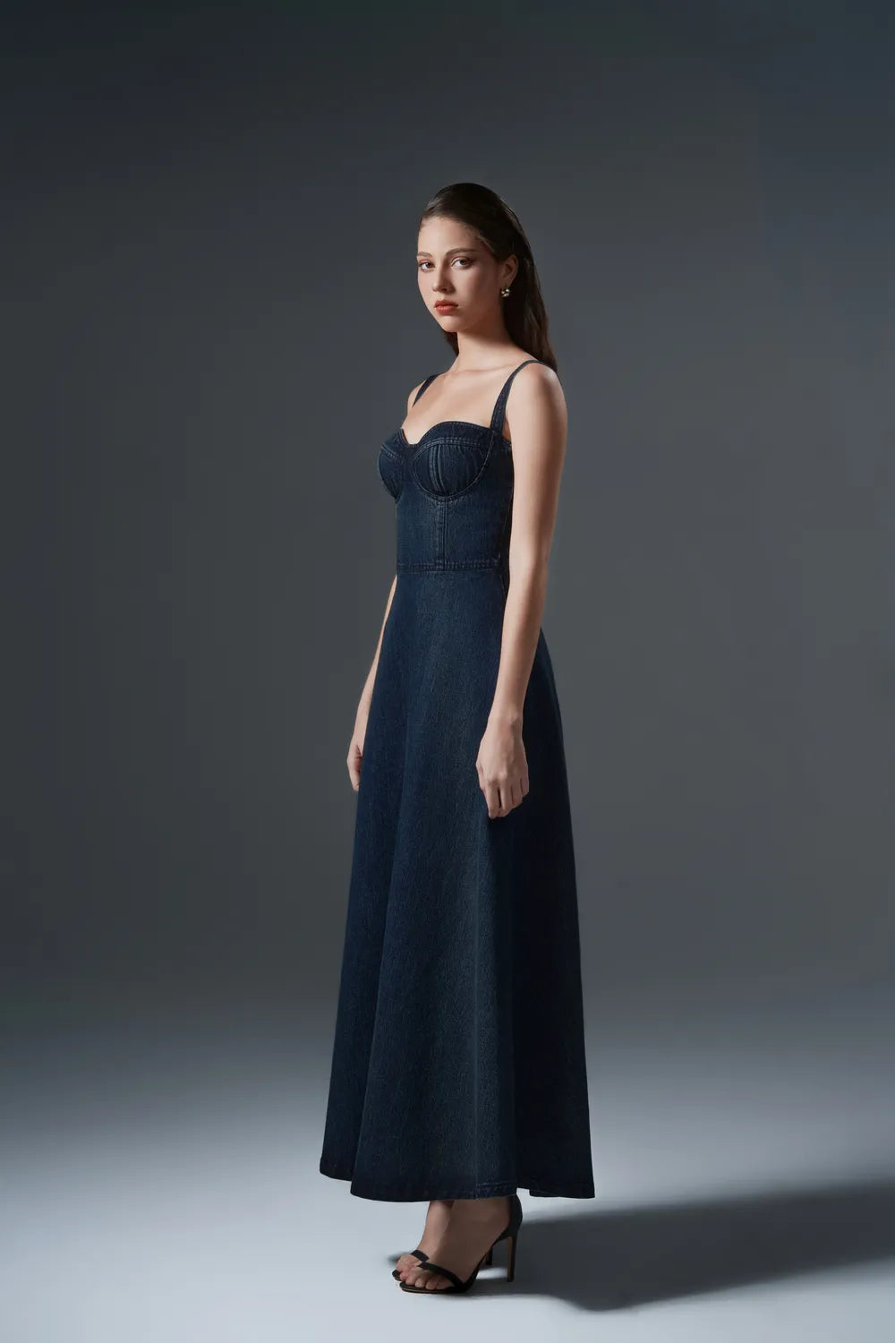 Strappy Bustier Flared A-line Dress