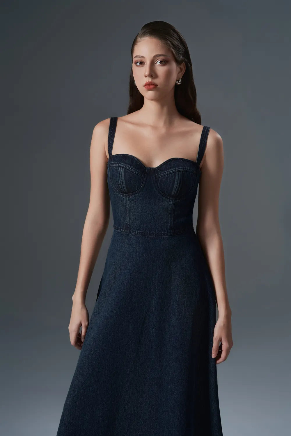 Strappy Bustier Flared A-line Dress