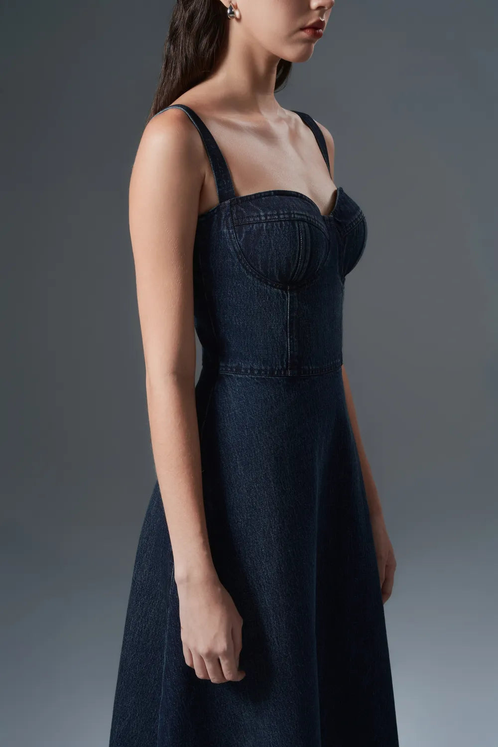 Strappy Bustier Flared A-line Dress