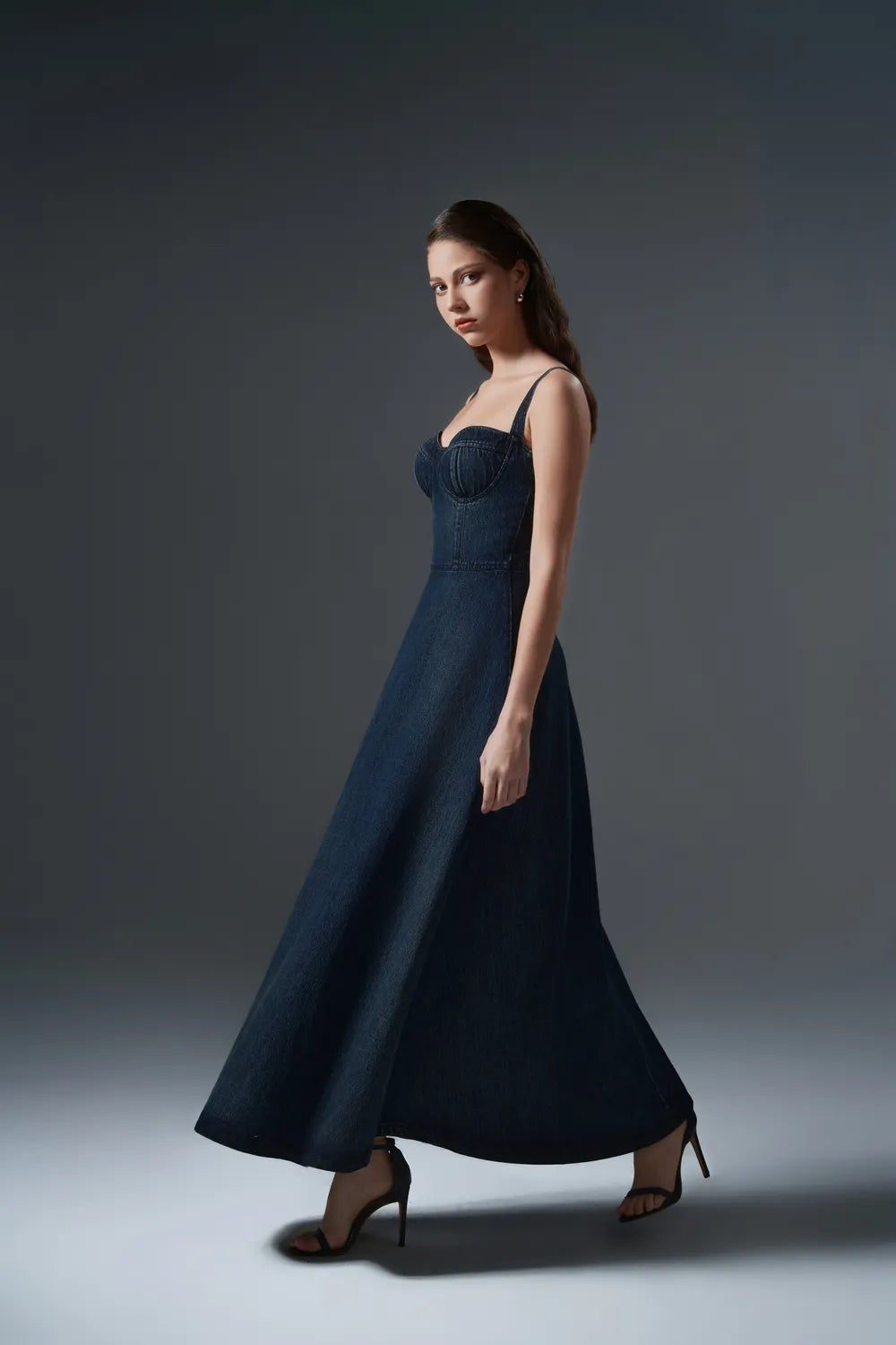 Strappy Bustier Flared A-line Dress