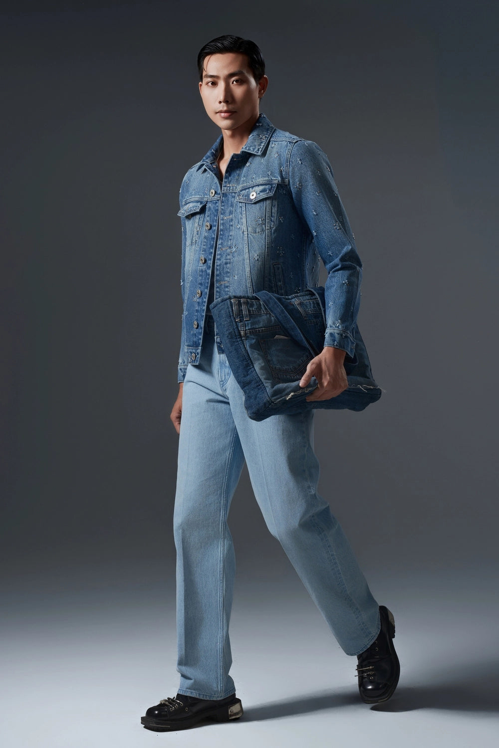 Floral Metallic Stud Jacket