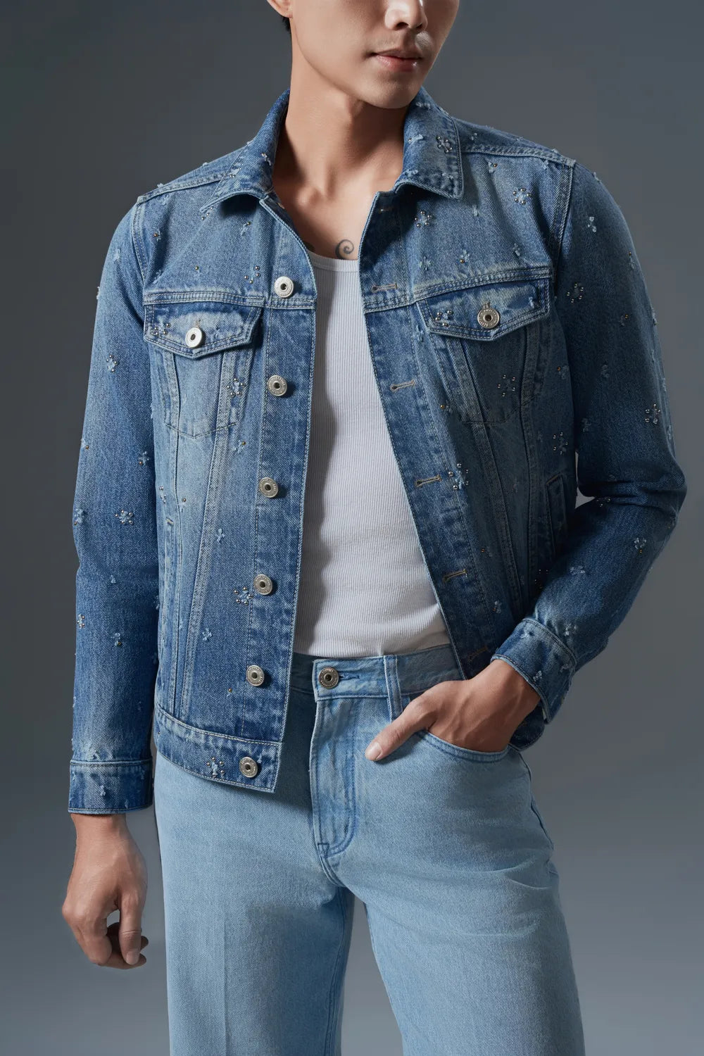 Mid-Rise Waistband Jeans