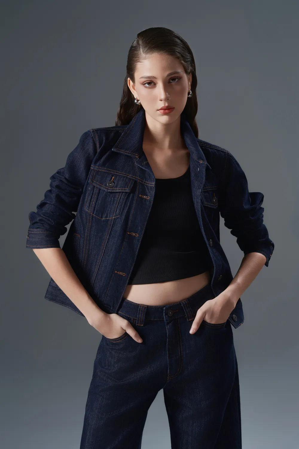 Contoured Seam Lined Jeans