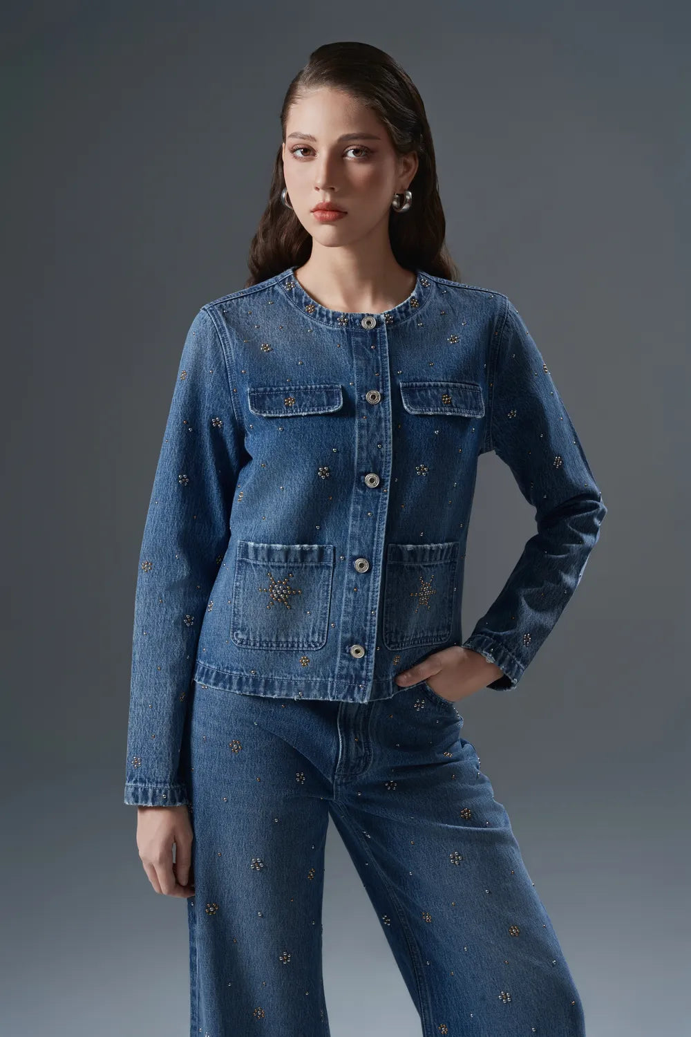 Double Pockets Boxy Jacket