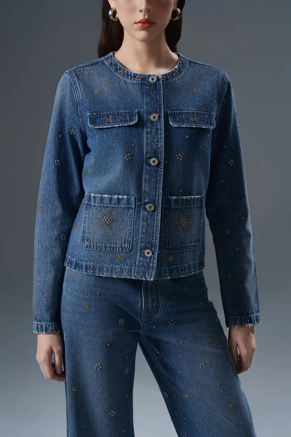 Floral Embellished Jeans