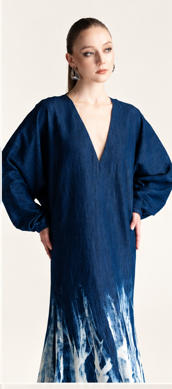 Bleached Denim Mermaid Dress