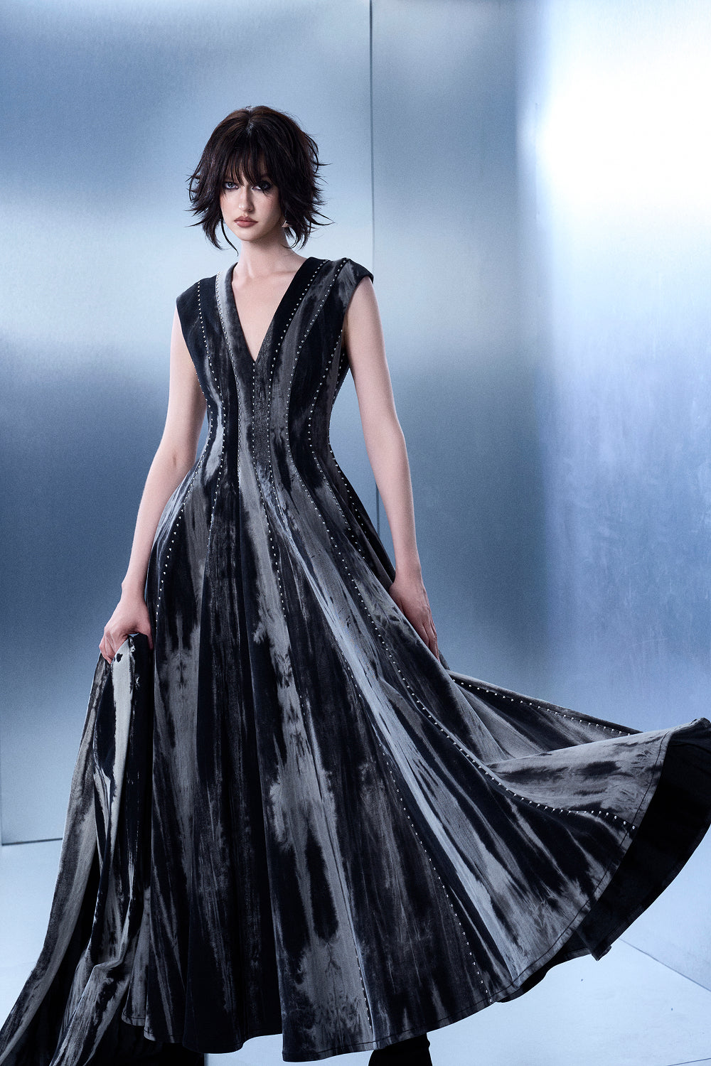 Multi-tiered Wash Gown