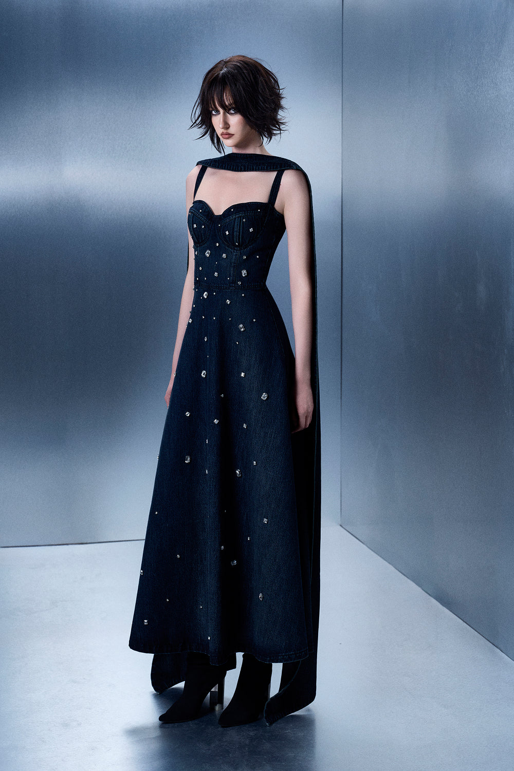 Crystal-embellished Slip Dress