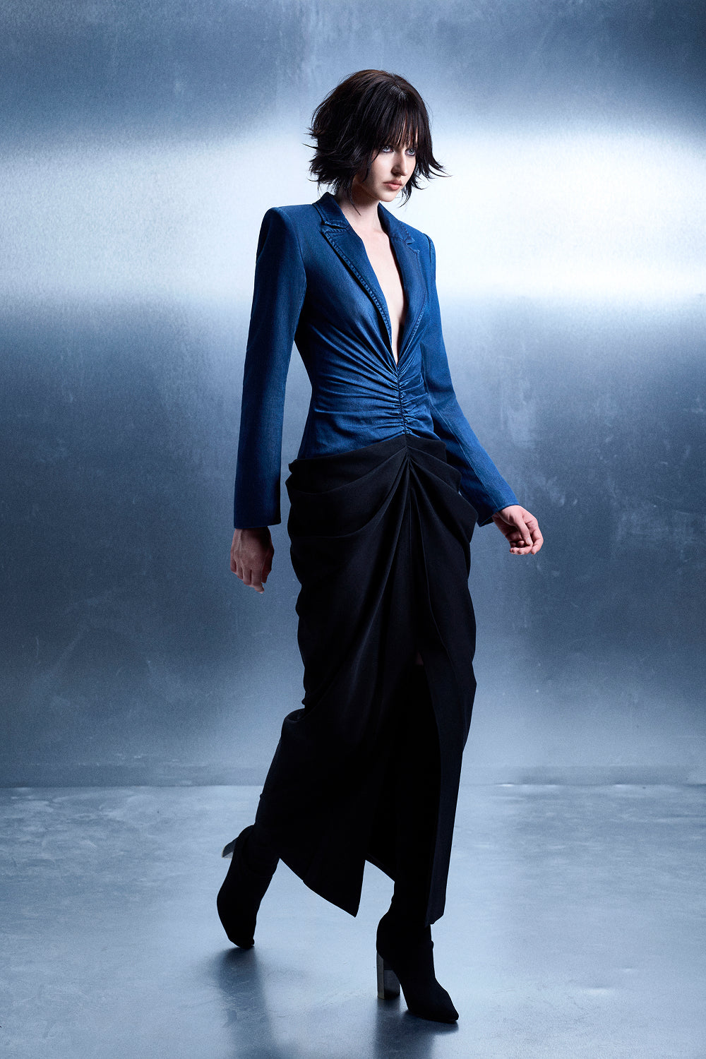 Vest-neck Hybrid Dress