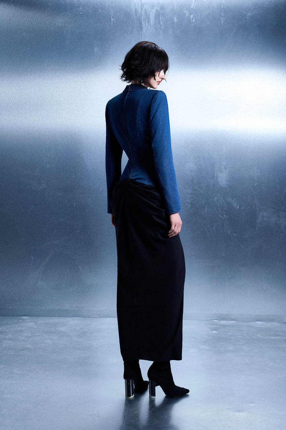 Vest-neck Hybrid Dress