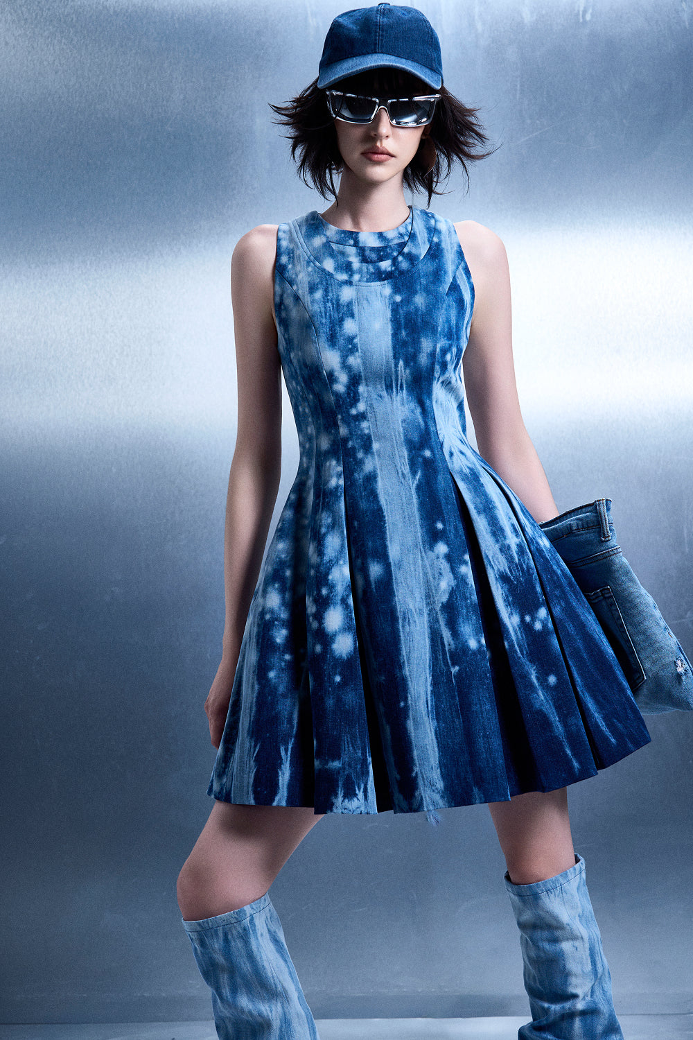 Acid-wash Flight Dress