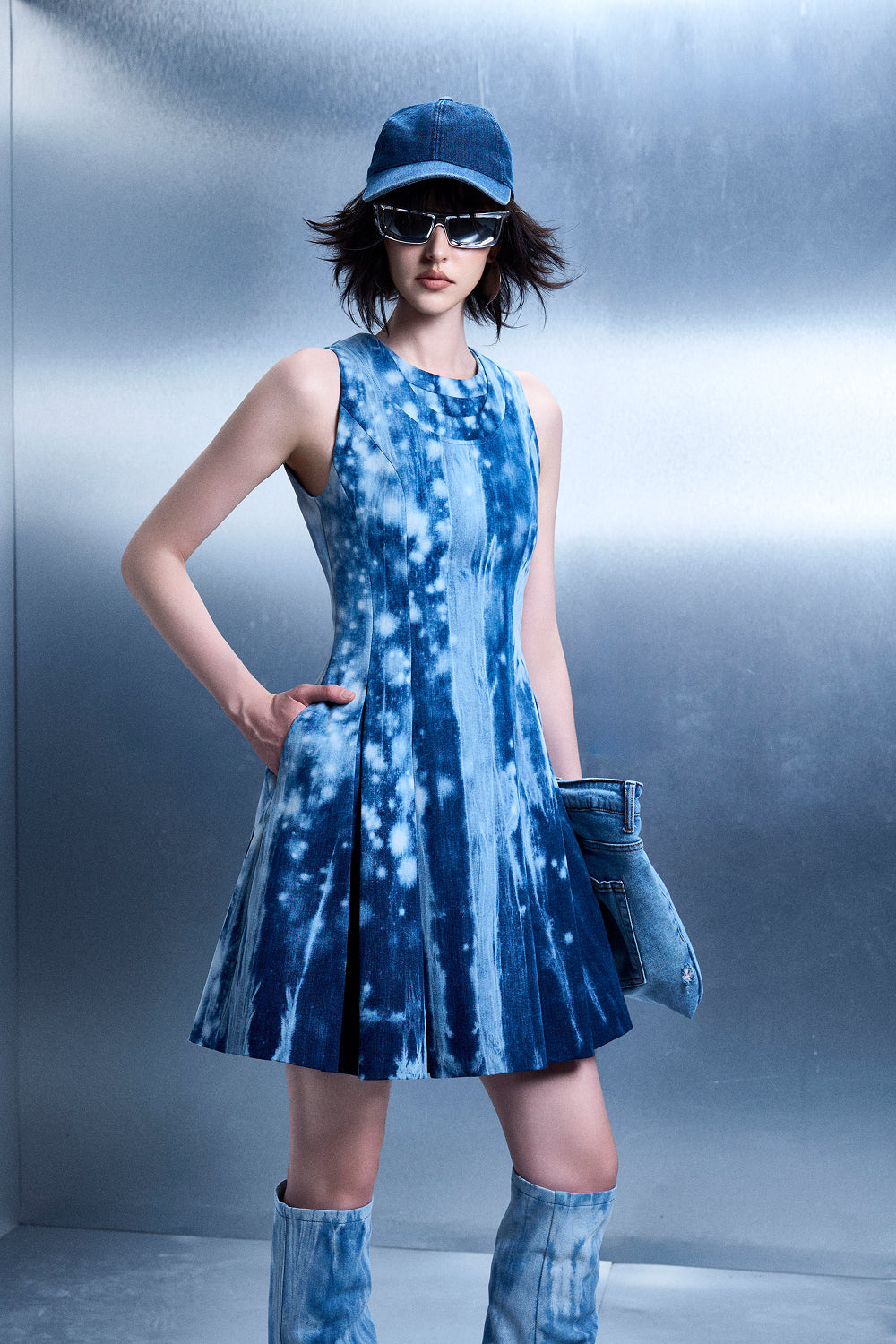 Acid-wash Flight Dress