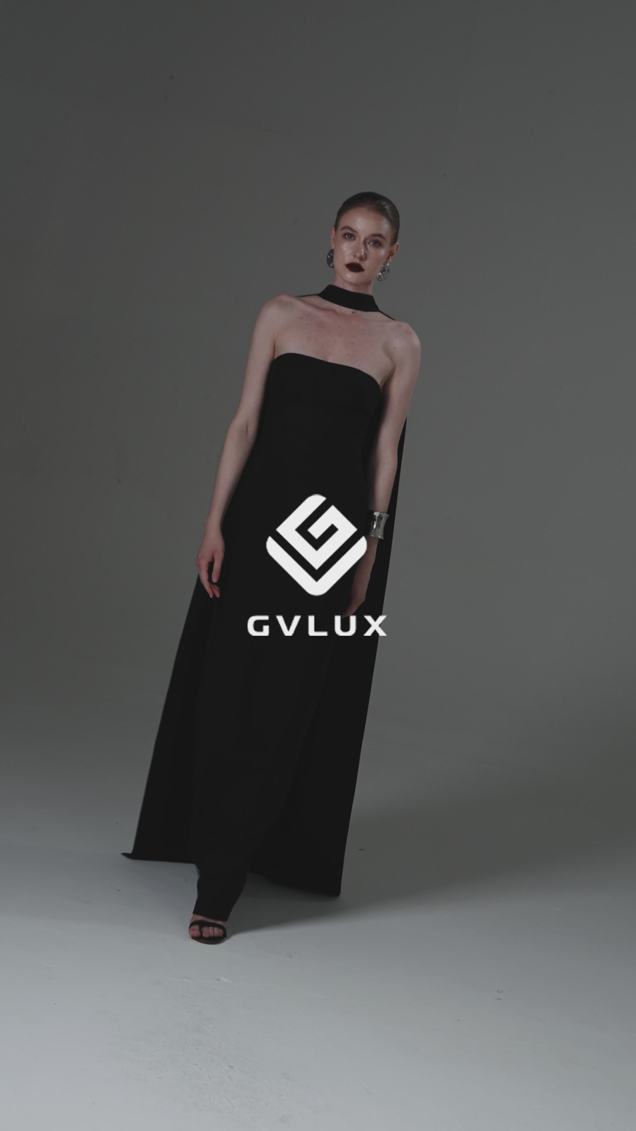 A-Line Bustier Gown with Faux-Corset Seams and a Matching Cape