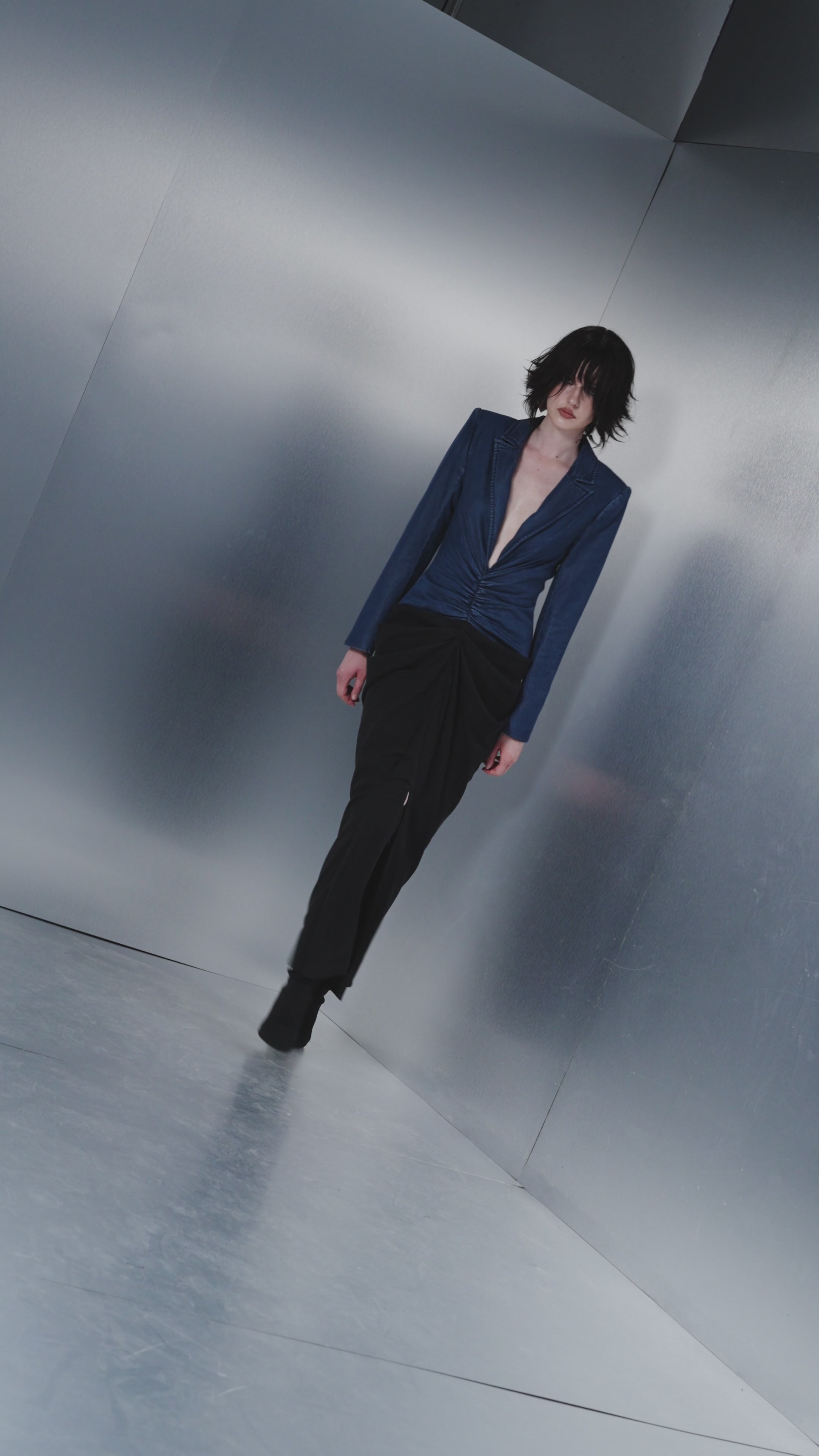 Vest-neck Hybrid Dress