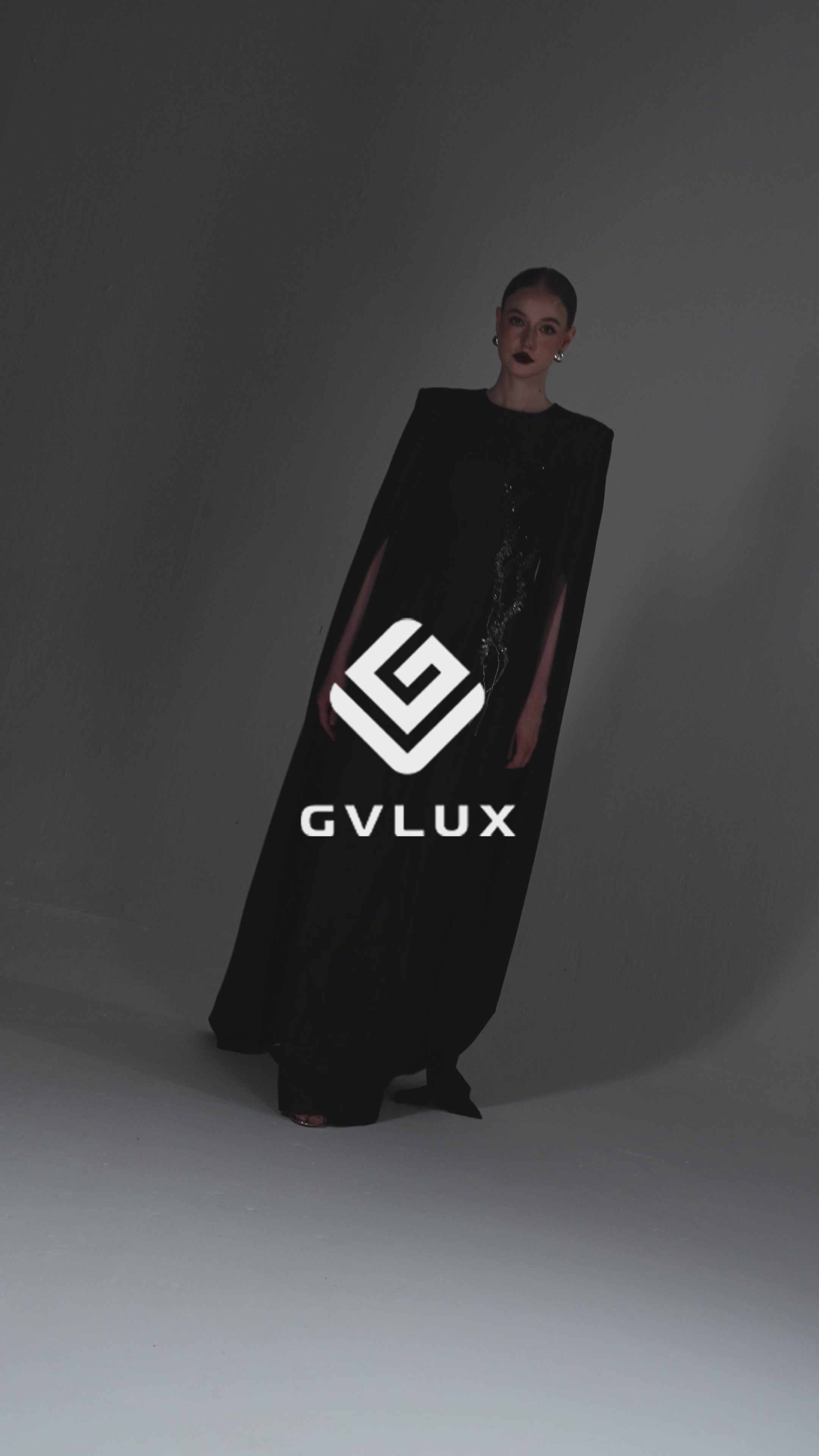 A-Line Gown with Dramatic, Floor-Length Flared Sleeves