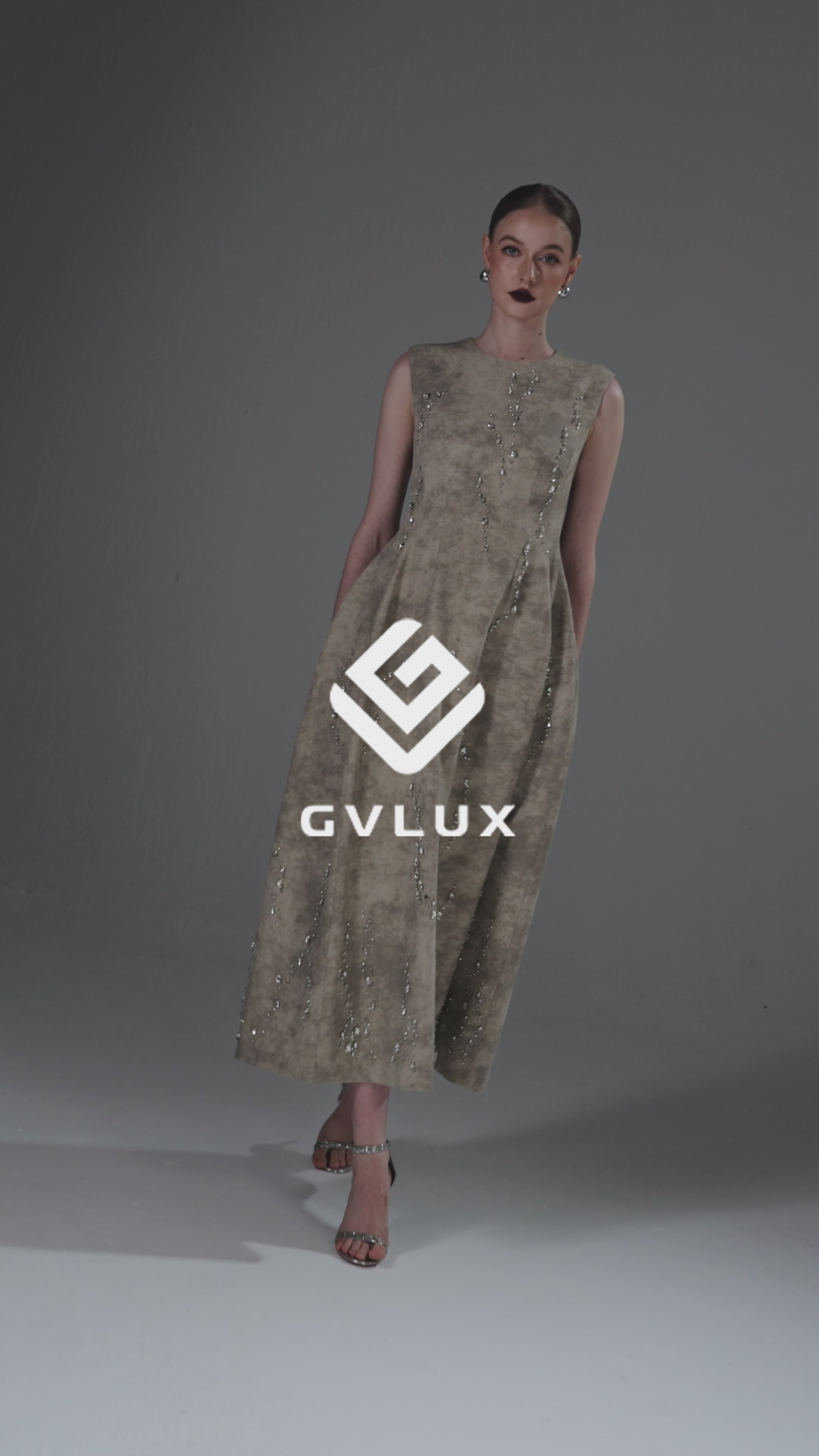 A-Line Gown with a Ruched Skirt