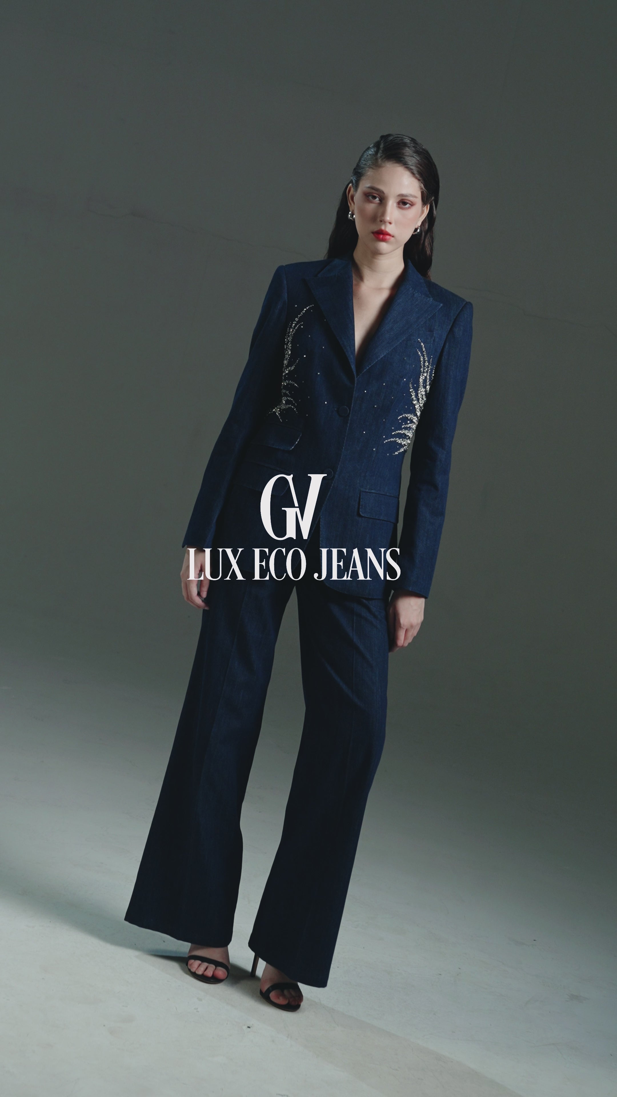 High-Waisted Flared Trousers