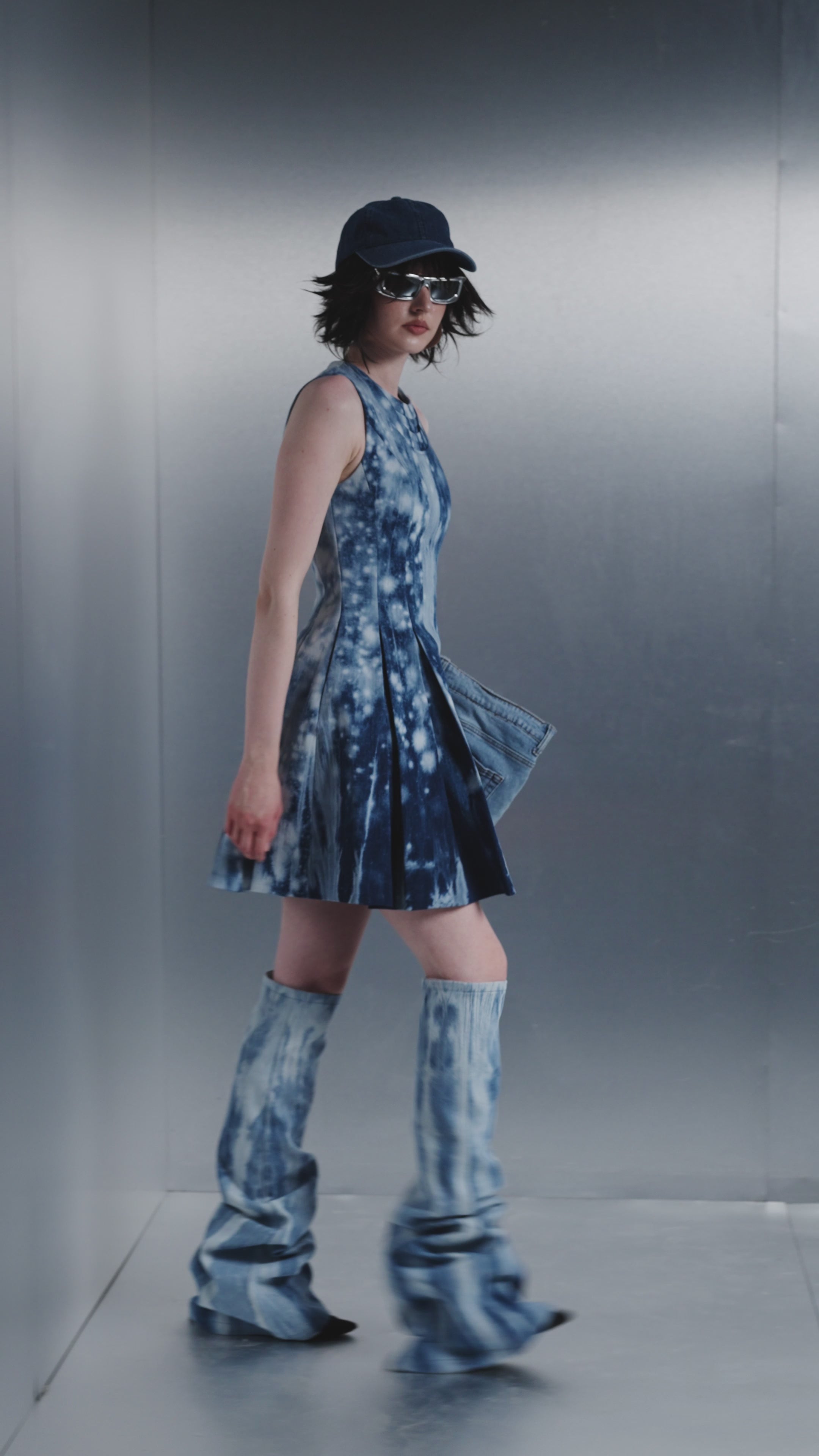 Acid-wash Flight Dress