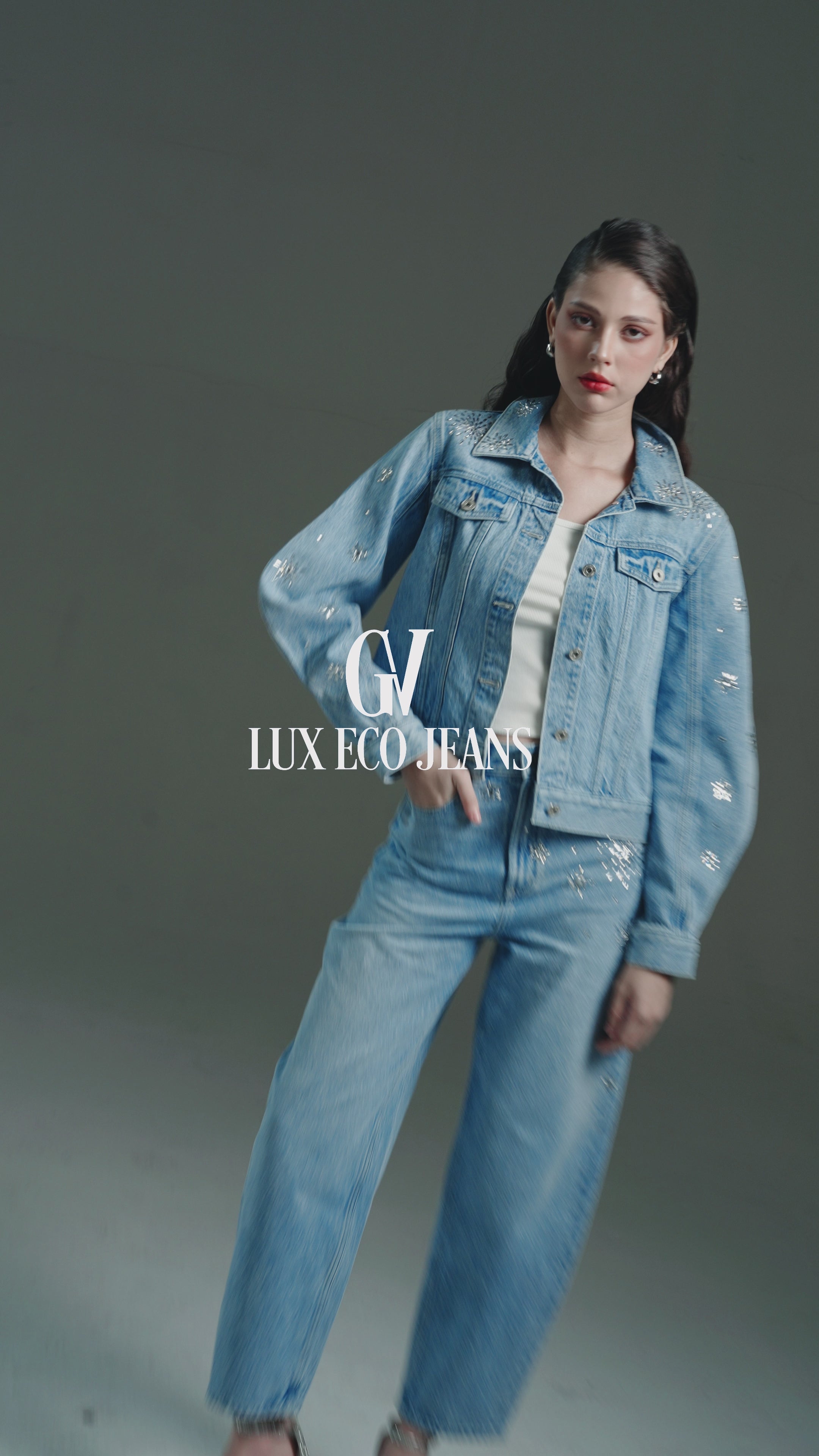 Stylized Crystal Embellished Jacket