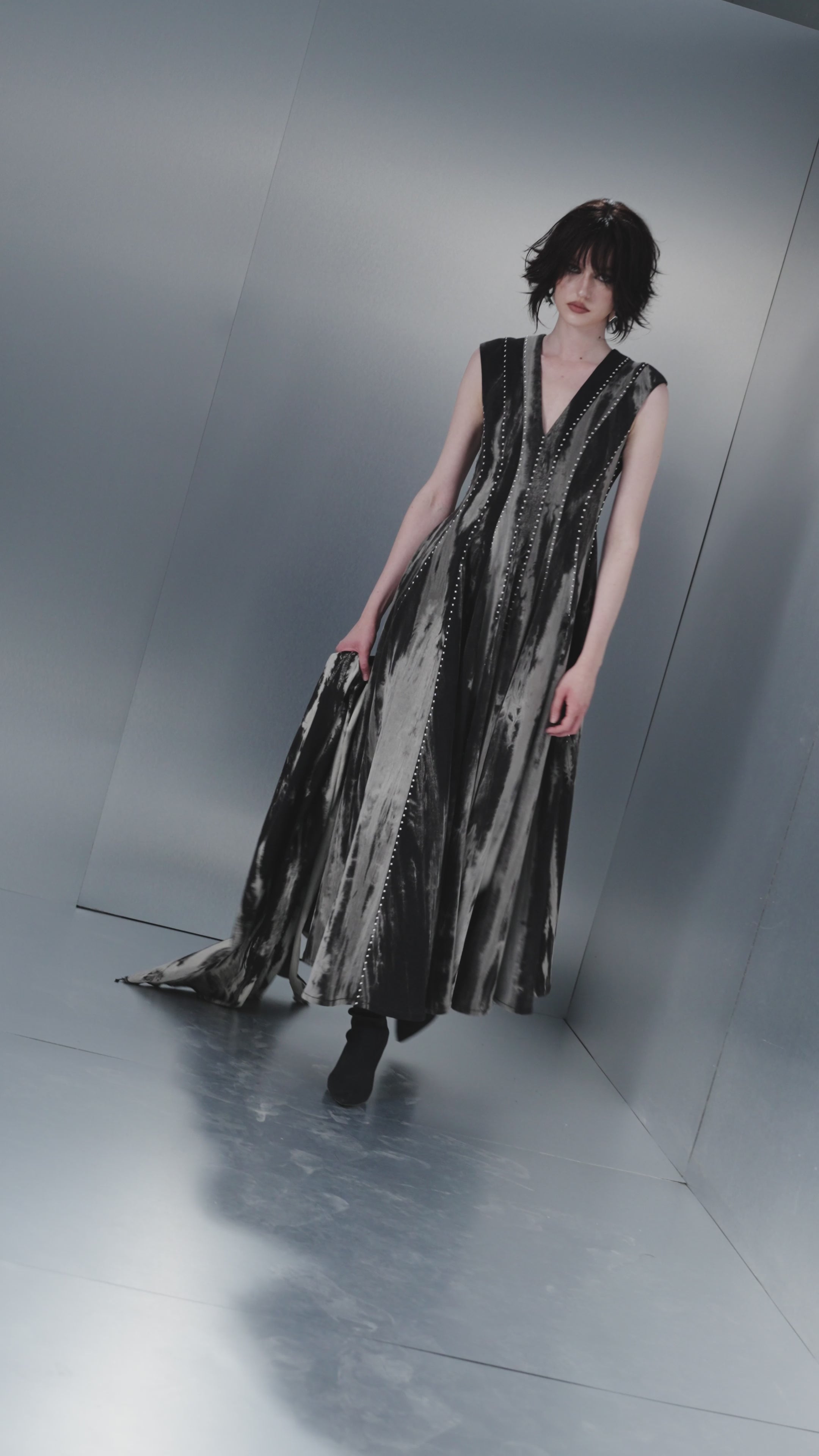 Multi-tiered Wash Gown