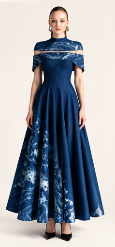 Denim Cape Dress