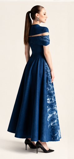 Denim Cape Dress